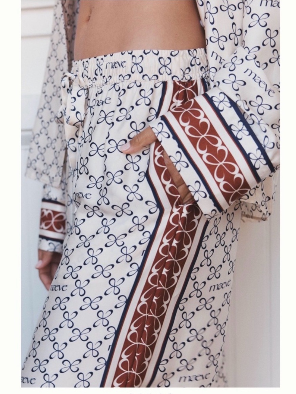 Maeve Silken Wide-Leg Pajama Pants